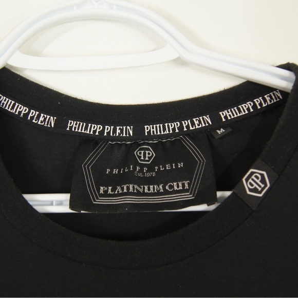 Philipp Plein Black Tee with Yellow and Brown Graphic - Picture 6 of 7